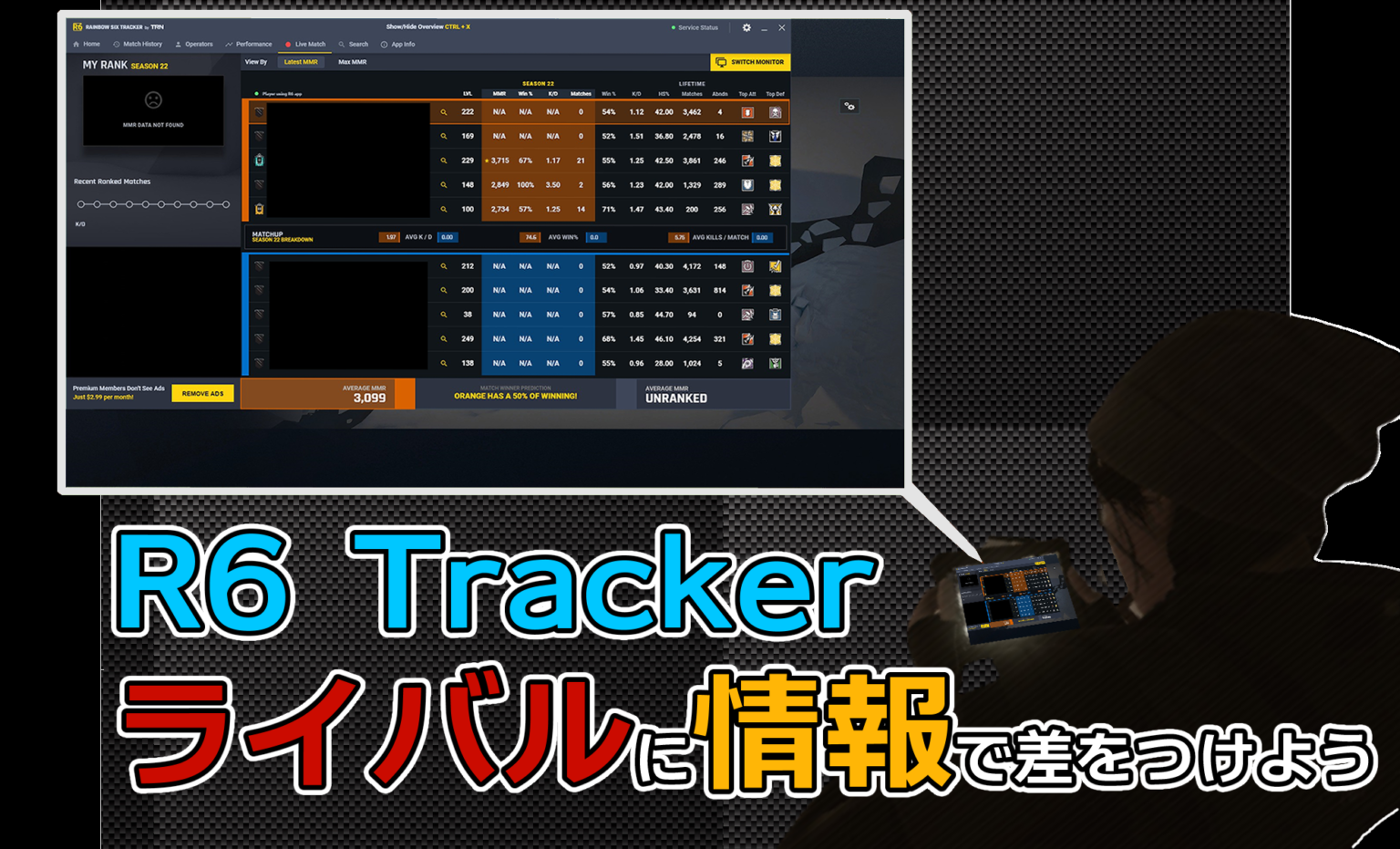 【R6S】トラッカーを利用して味方のStatsを確認しよう！R6 Trackerの導入方法まとめ